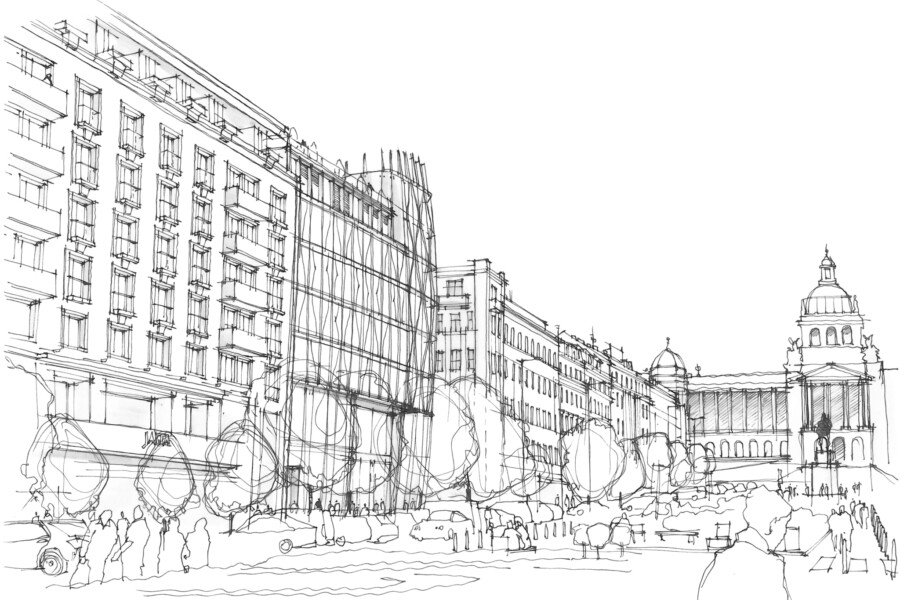 The Flow Building Hand Sketch 2