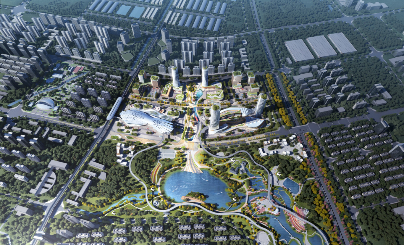 Jiangjin Central Business District In The Chinese City Of Chongqing By Chapman Taylor 202007001 日景鸟瞰 Tjq Lyc