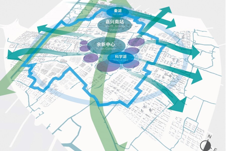 Planned City Structure Of Jiaxing South Station Area