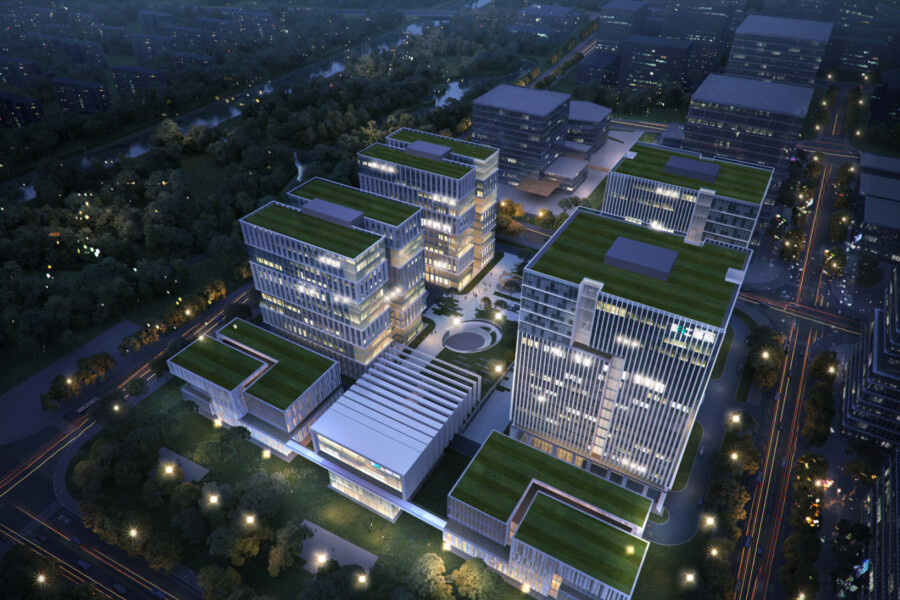 Zhangjiang Gaoke Industrial Park Northwest Birdeye View · Flexible And Diversified Park Planning