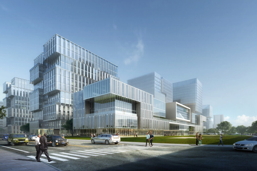 Northeast Perspective · Vibrant Office Park